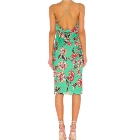 Michael Costello X Revolve Bentley Dress in Green Floral - Picture 3 of 11